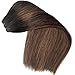 Sew in Hair Extensions Real Human Hair, Weft Hair Extensions Human Hair Bundles 16 Inch 100G Dark Brown Balayage Light Brown Hair Bundle Human Hair Hand Tied Weft Hair Extension for Women
