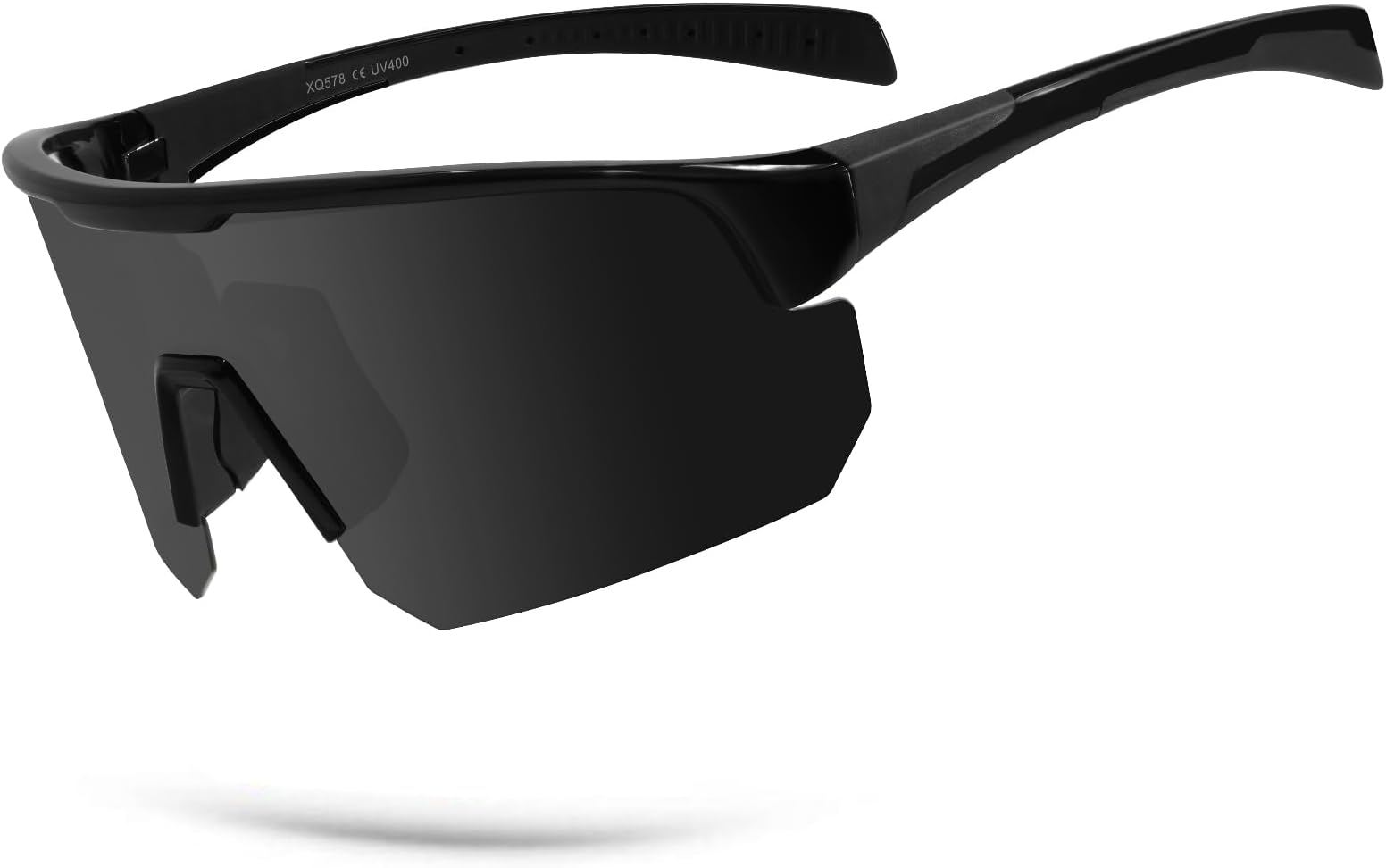 BangLong Lightweight Polarized Sports Sunglasses for Men Women, UV400 Protection Wrap-Around Sunglasses for Running Cycling