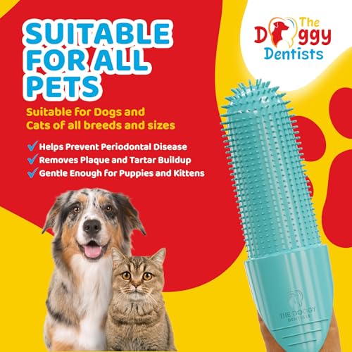 Dog & Cat Finger Toothbrush Pack (2) – 360° Silicone Pet Toothbrush with Protective Case – Perfect for Puppies, Tartar Removal, Bad Breath & Daily Pet Teeth Cleaning - Image 5