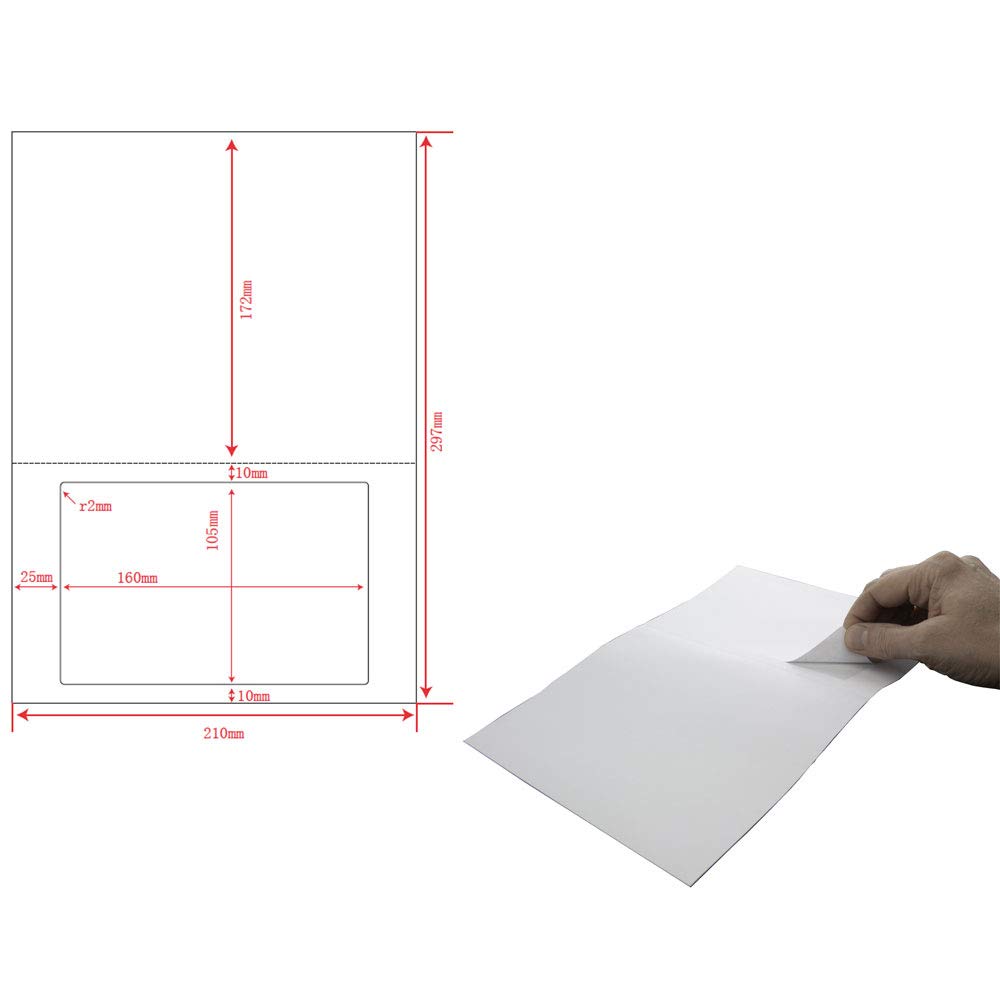Click & Drop Paper Labels - A4 Integrated Labels Style S19 Sticky Label Paper 90 GSM Address Label Peel Off and Stick Dispatch Note 105mm x 160mm (Pack of 5,000)