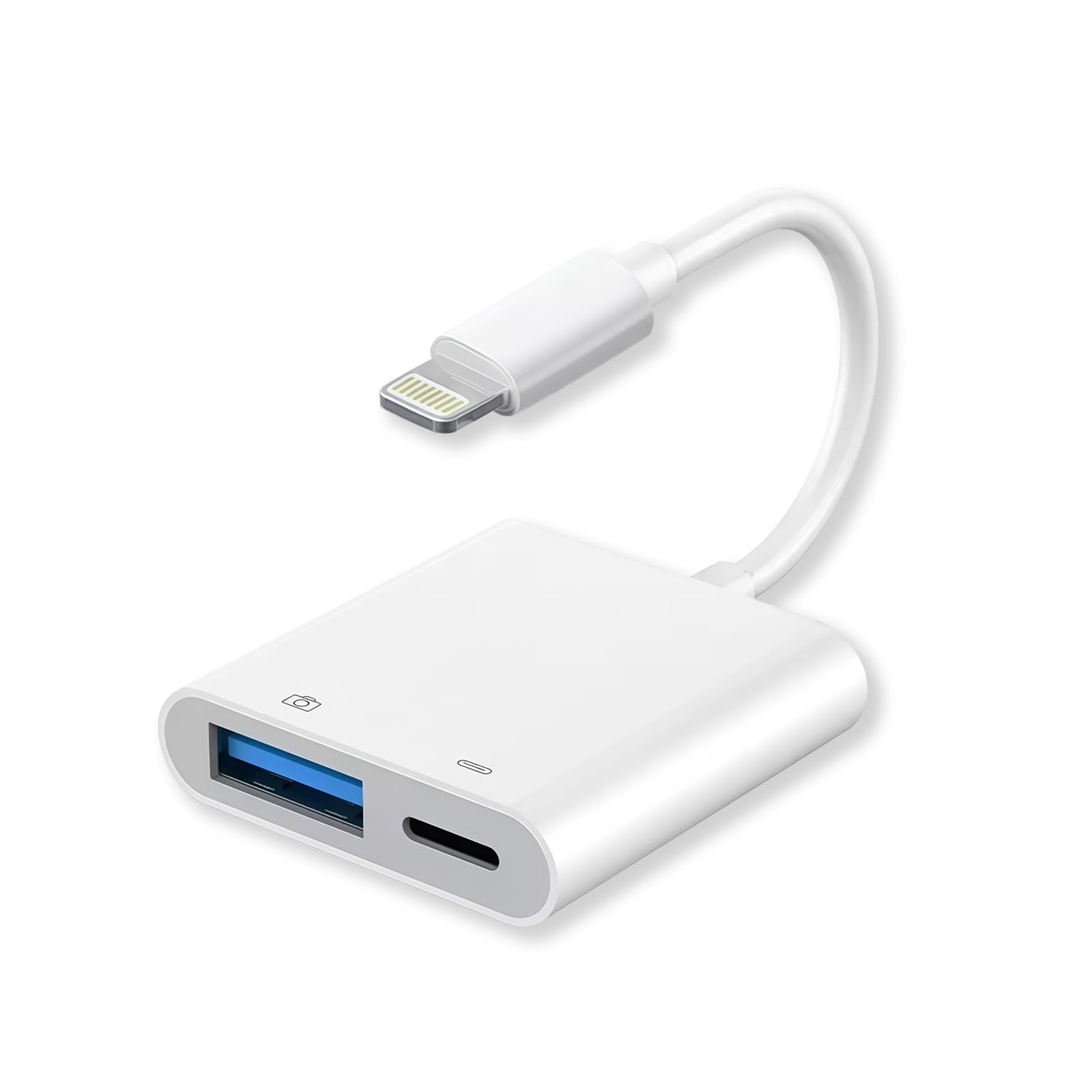 lightning - usb 3カメラアダプタ 【2026MFi認証品】Lightning インターフェース変換 OTG機能をサポートするUSB 3.0の双方向データ転送 写真/ファイル/ビデオの転送をサポート プラグアンドプレイ 急速充電対応 iPhone/iPad/Mac/MacBookなどのiOS搭載デバイスに対応