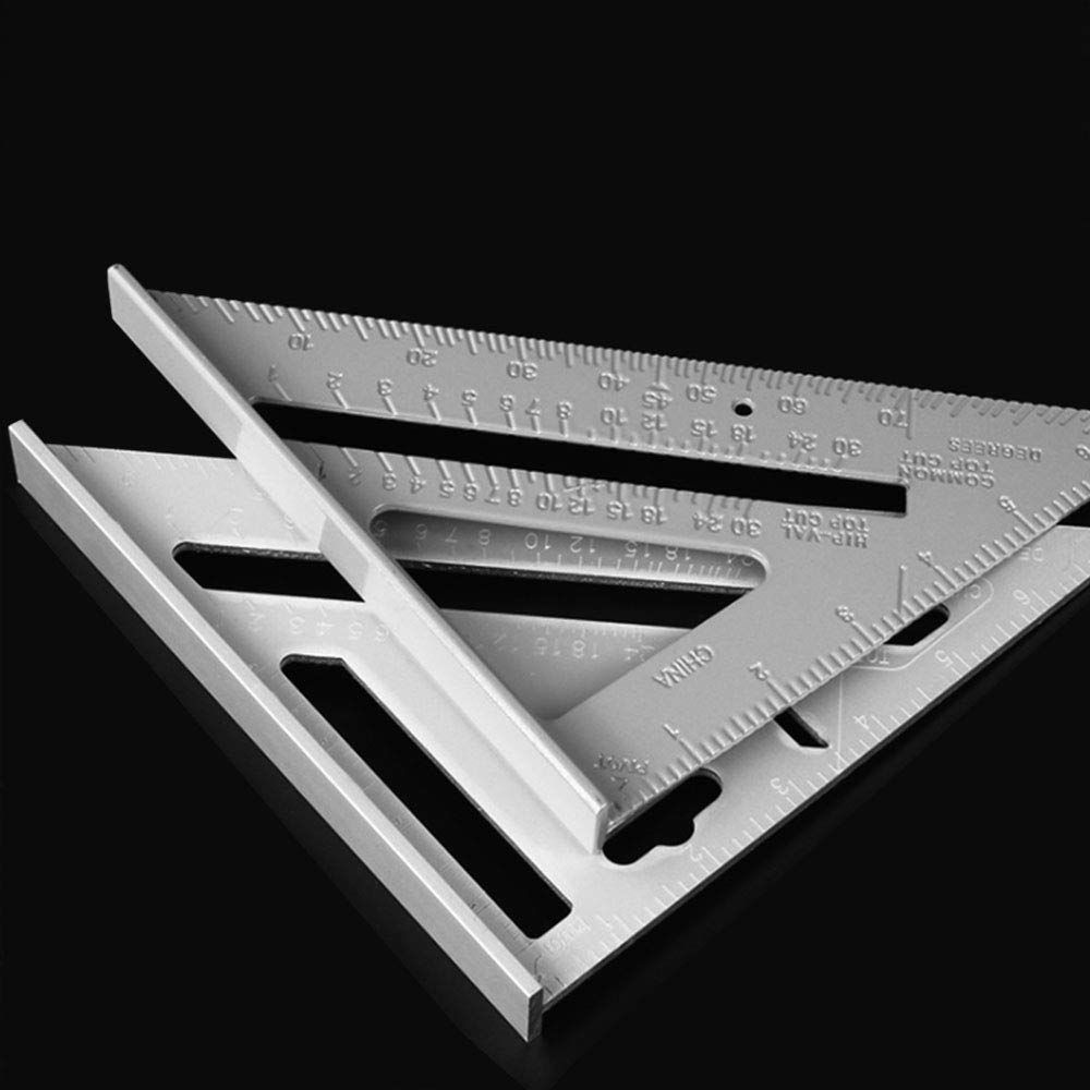 ASNOMY Driehoek liniaal, zwarte hoge precisie aluminiumlegering vierkante gradenboog, lay-out meetinstrument voor ingenieur timmerman (metrisch ASNOMY Driehoek liniaal, zwarte hoge precisie aluminiumlegering vierkante gradenboog, lay-out meetinstrument voor ingenieur timmerman (metrisch