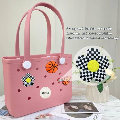 Image of Lckaey Rubber Beach Bag Accessories-PVC Rubber Totes organizer Sport Charms- for Purse Bogg Inserts