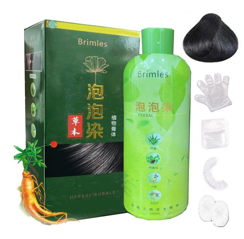 Champú sin ala, champú para tinte de cabello con burbujas de hierbas, extracto de hierbas naturales para tinte de burbujas de Color de cabello, champú con extracto de aceite de argán Natural