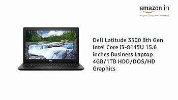Dell Latitude 3500 8th Gen Intel Core i3-8145U 15.6 inches