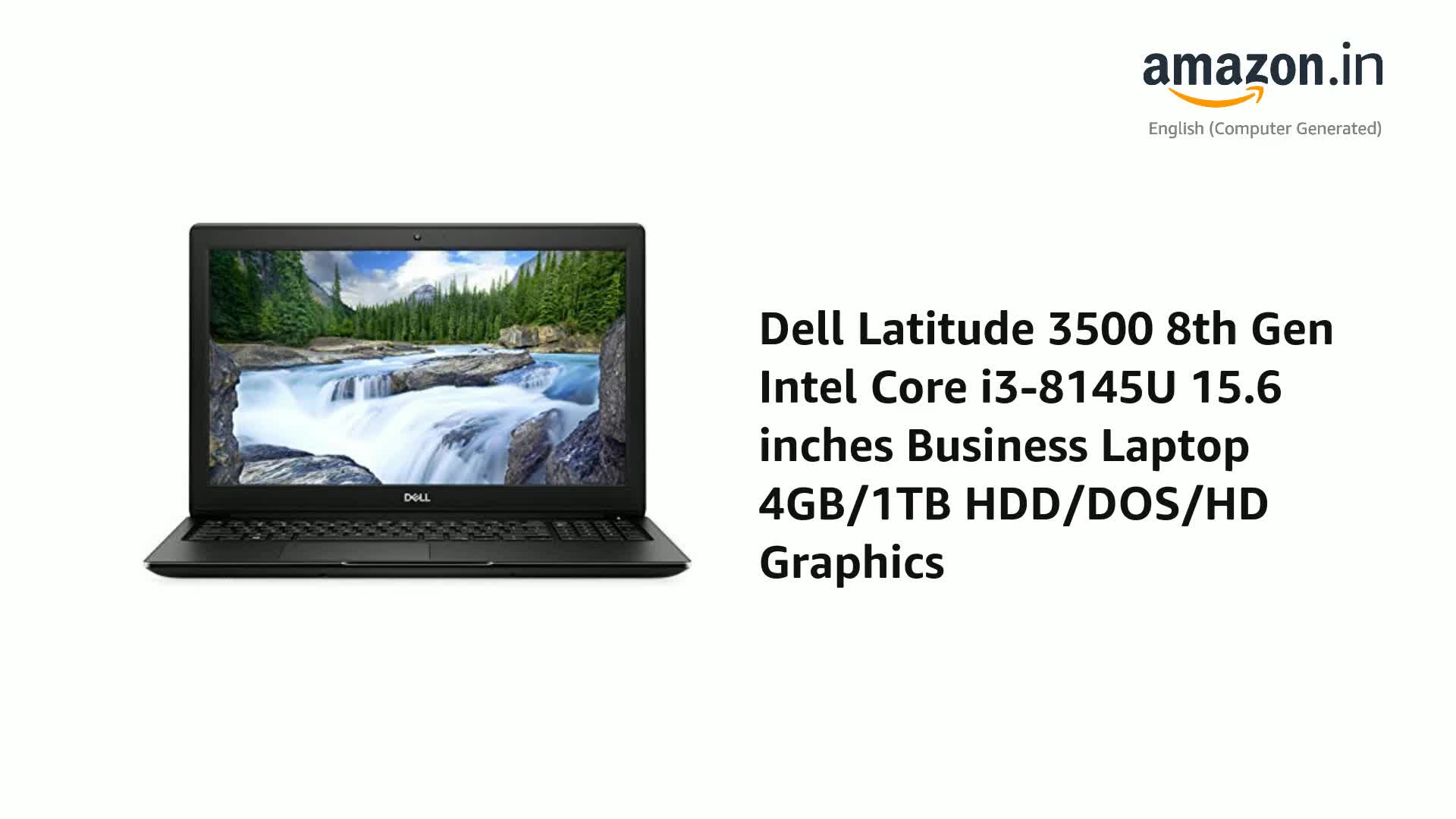 Dell Latitude 3500 8th Gen Intel Core i3-8145U 15.6 inches