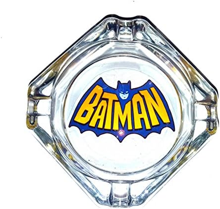 1966 Batman Bat Signal glass ashtray