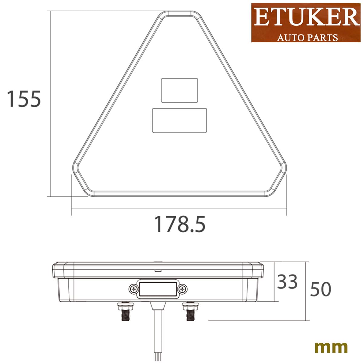 2x Anhänger Rückleuchten Led 6Funktion 12v24v Wasserdicht ECE R10 EMC LED Nebelschlussleuchten Rot für PKW Traktor Landwirtschaftliches KFZ Caravan Reflektor Rotes Dreieck