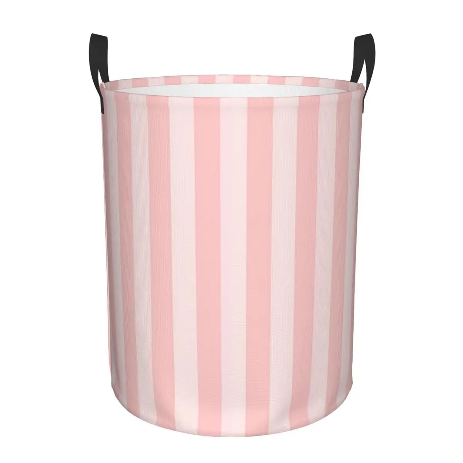 Fabric laundry hamper Household Fabric Dirty Cloth Basket Storage Bucket Stripe Home Folding Laundry for Family(Color2,S)