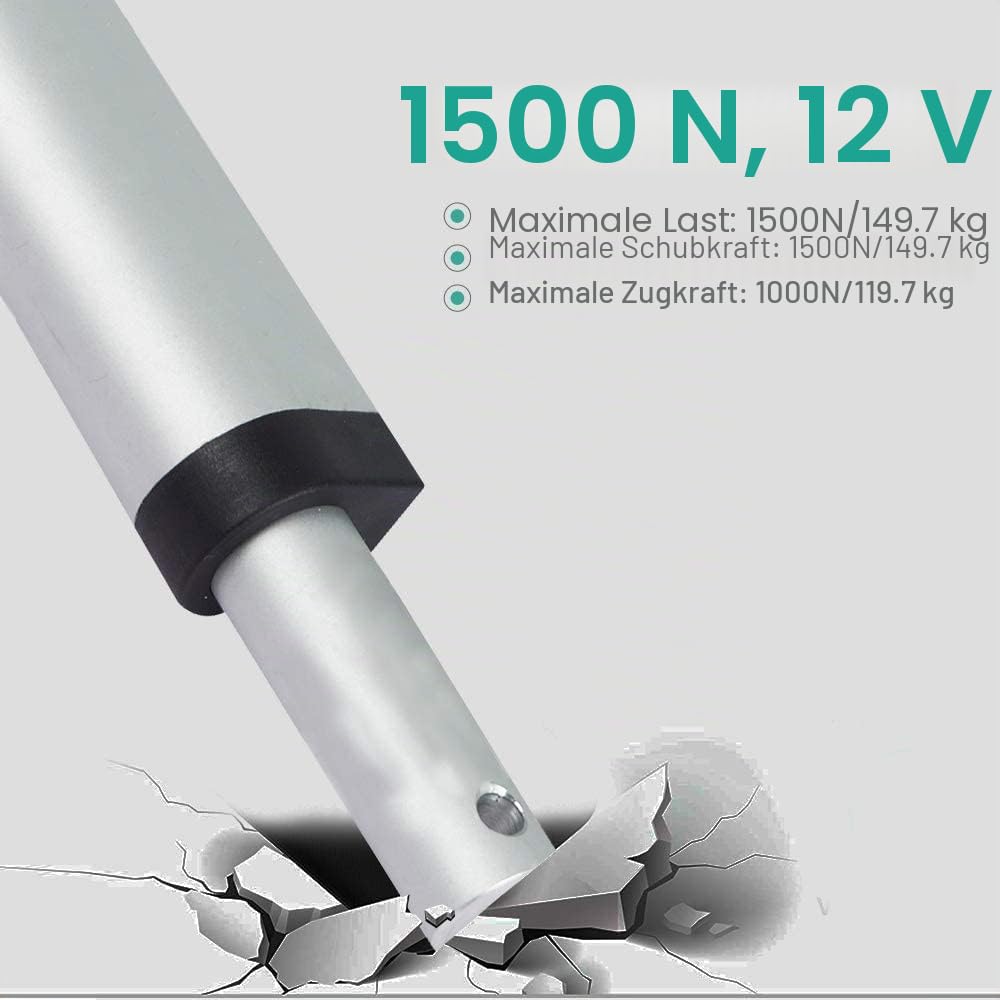 DCHOUSE Linearer Stellantrieb 12V Gleichstrom 350 mm, kabellose Fernbedienungs-Kit, 2 Stück