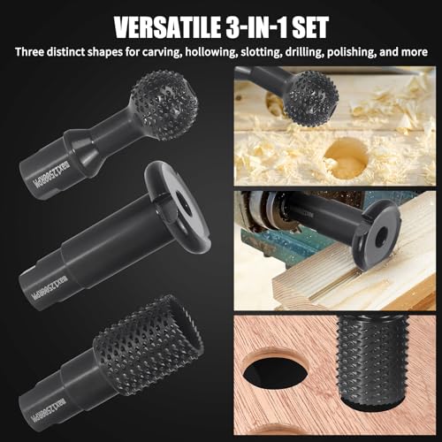 Pomsare 3 Pcs Upgraded Wood Grinder Ball Gouge With 5/8-11 Thread For 4 1/2 And 5 Inch Angle Grinder Attachments thumb #1