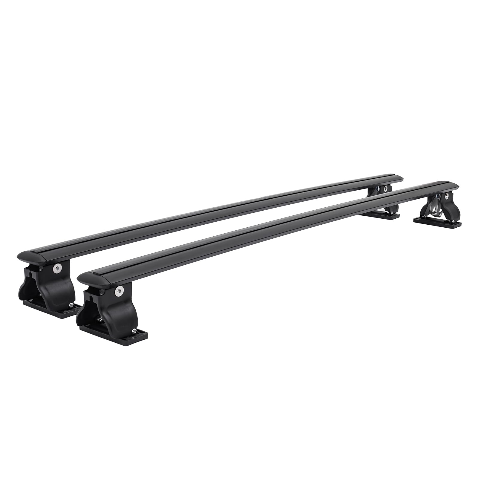 Baca universal de 130 cm, barras transversales, techo de coche con cerradura, soporta hasta 75 kg