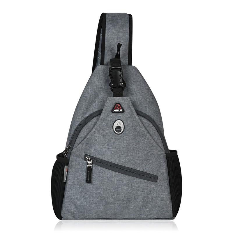 able Elite Chest Bag for Men and Women Crossbody Bag, Shoulder Bag with Adjustable Strap, for Travel, Outdoor Activities,Cycling (Grey)-picture-31