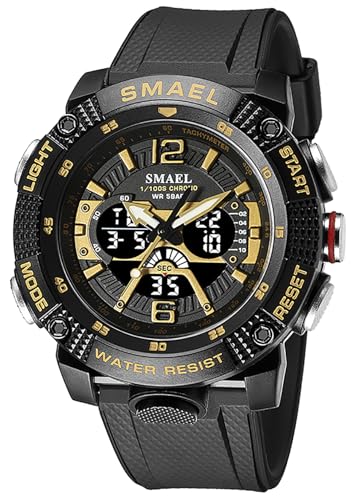 �r���v�����Y �f�W�^�� �X�|�[�c�E�H�b�` �~���^���[ �A�E�g�h�A �A�i���O LED �d�q���v �傫�ȕ����� ���� �f���A���f�B�X�v���C �h�� �^�N�e�B�J�� �A�[�~�[�E�H�b�` �j���p (�����O���[)