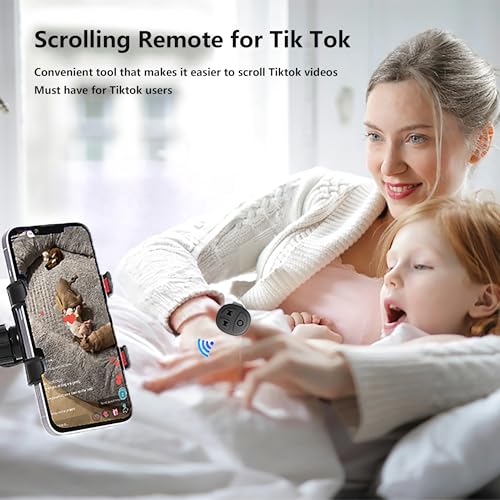 Image of TikTok Scrolling Ring, Bluetooth Camera Remote,Scrolling Ring Remote for TikTok iPhone Facebook YouTube Instagram Android Phone, Fingertip Wireless Scroller Page Turner (Black Single Ring)