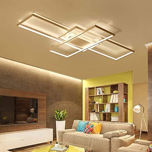 Plafonnier LED dimmable pour éviter l'éblouissement, lustre moderne salon