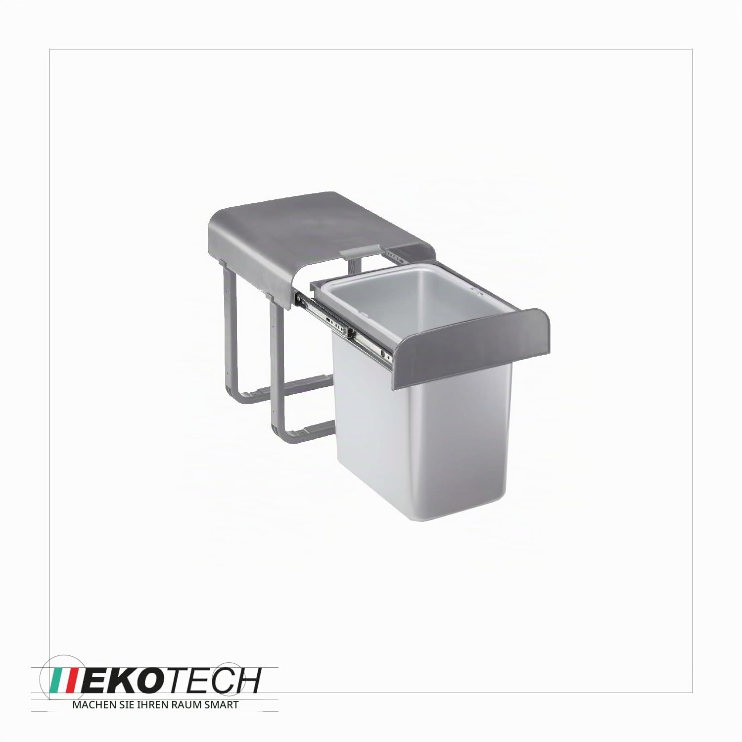 Ekotech Abfallsammler Aladin 16 Liter grau ab 40cm Schrankbreite