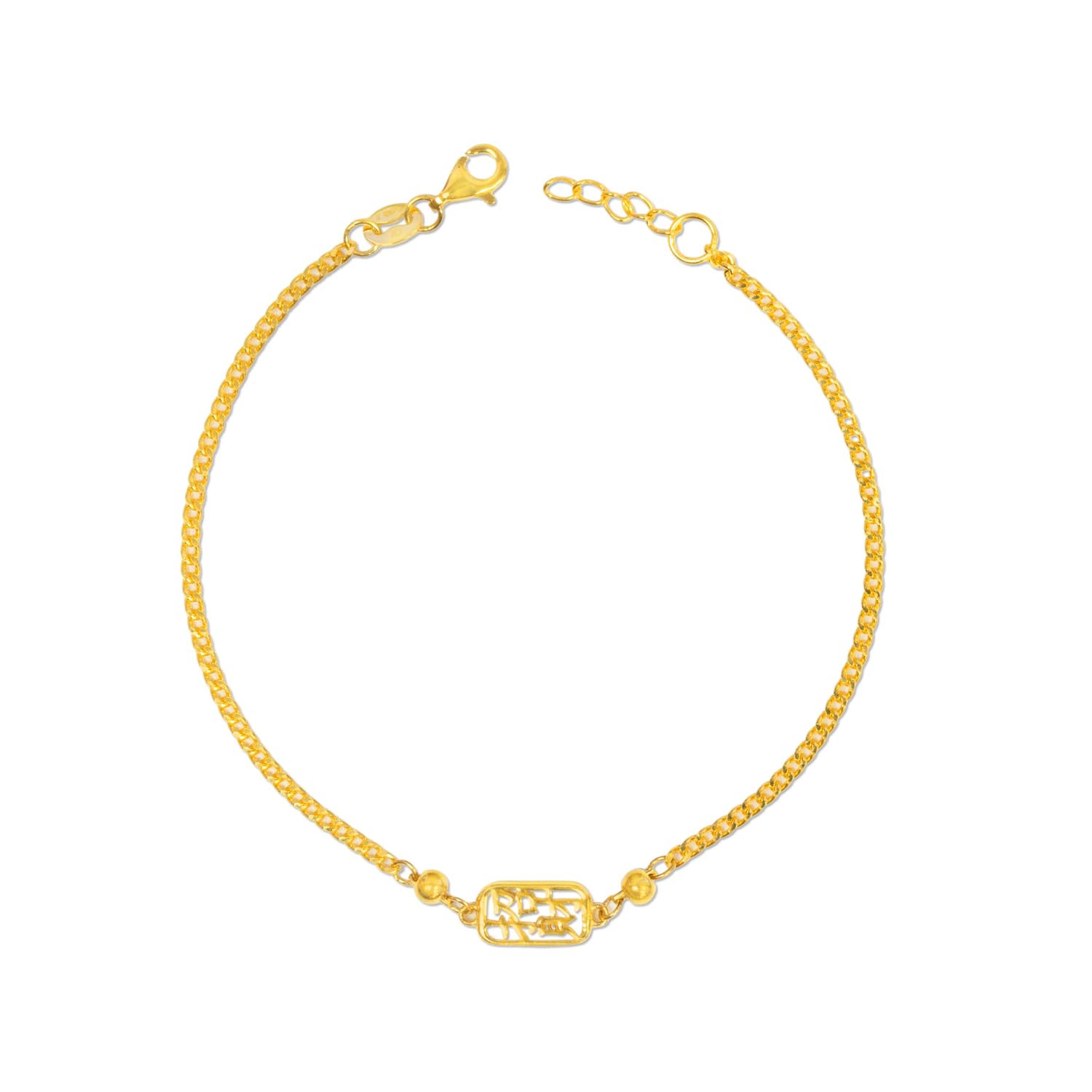 CHOW TAI FOOK999 24K Pure Gold Cuban Chain Money Tag Bracelet
