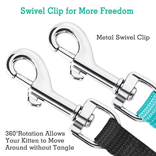 rabbitgoo 2 Pack Cat Leashes - Long Nylon Pet Leash, Escape Proof Durable Walking Leads, Easy Control Outside Cat Leash… - Image 3