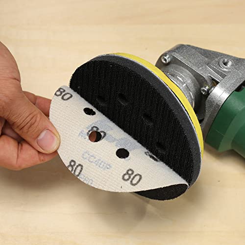 5 Inch Sanding Disc 90 Pcs, 8 Holes Wet Dry Silicon Carbide Hook And Loop Round Flocking Orbital Sandpaper 80 120 180 220 400 600 1000 2000 3000 Assortment Grits For Wood, Metal, Auto, Car Polishing #TOP2