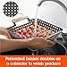 Camerons Barbecue Grilling Wok - Heavy Duty Non-Stick BBQ Grill Basket w Stainless Steel Handles- 3