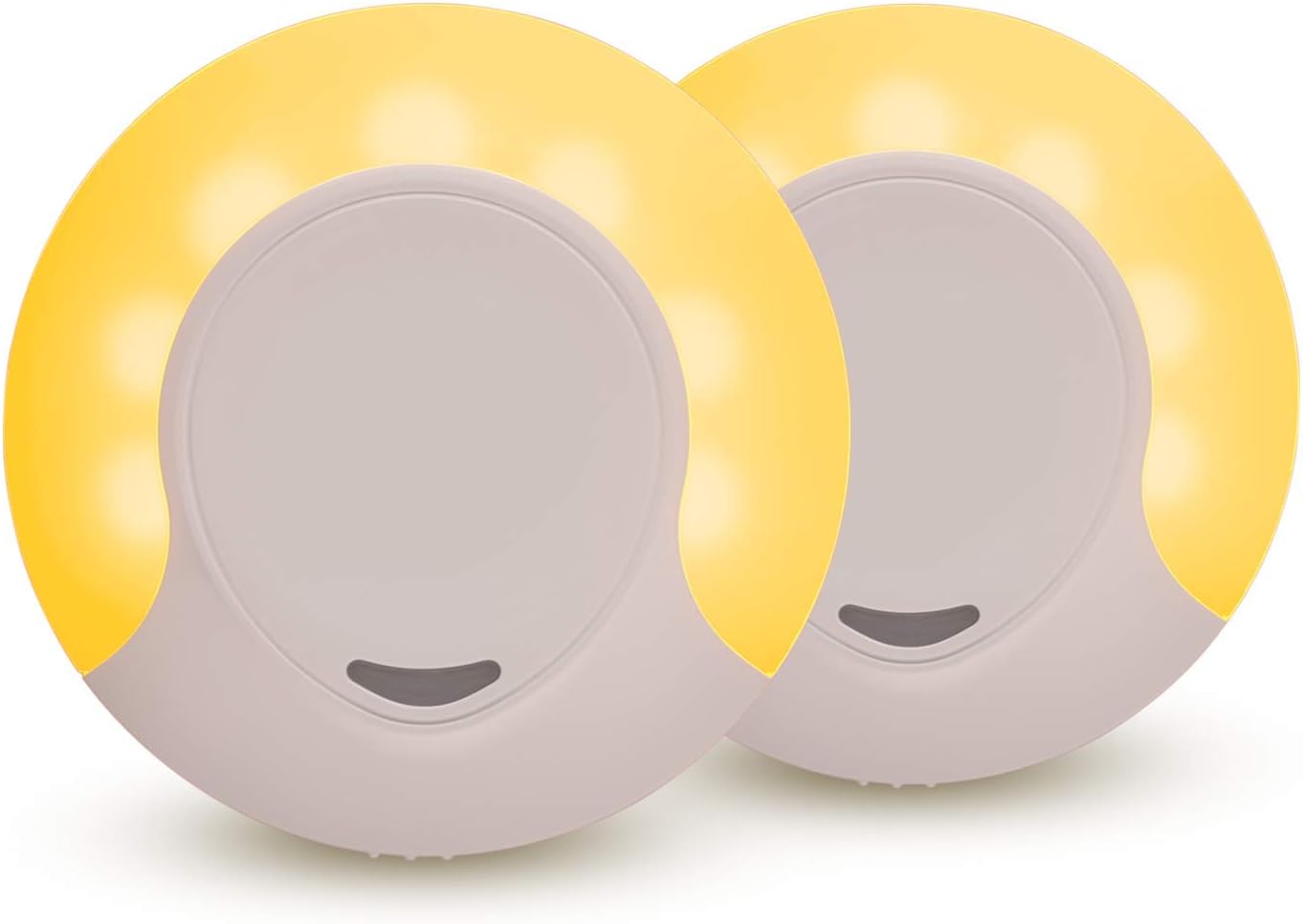 emagine A Sleep Aid Amber Night Light Plug in with Dusk to Dawn Sensor, Low Blue LED Promotes melatonin Production and Healthy Sleep, ON-Off-Auto Toggle, 2-Pack
