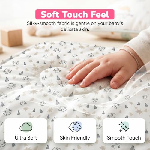 Image of BAYBEE Baby Blanket for Newborns with Pillow, Patented Cooling Technology, Ultra-Soft & Breathable Comforter for Infants, Baby Gift for Girls & Boys (Woodland Squirrel)
