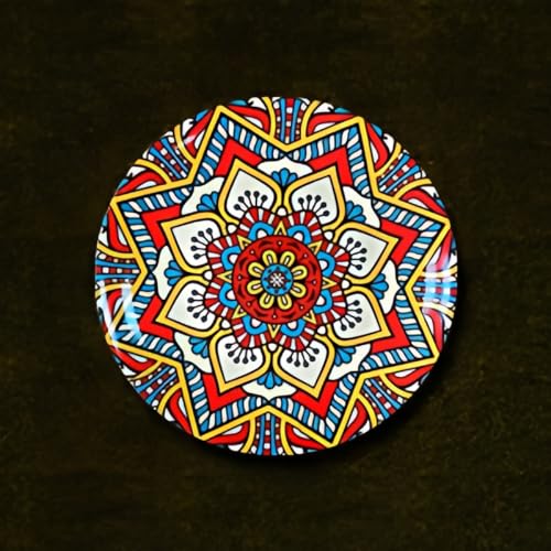 Dayaos Placa colgante decorativa de cerámica de estilo bohemio de 6-10 pulgadas, decoración de pared de fondo de sofá de sala de estar, adorno de pared de comedor de lujo de luz americana (8 pulgad