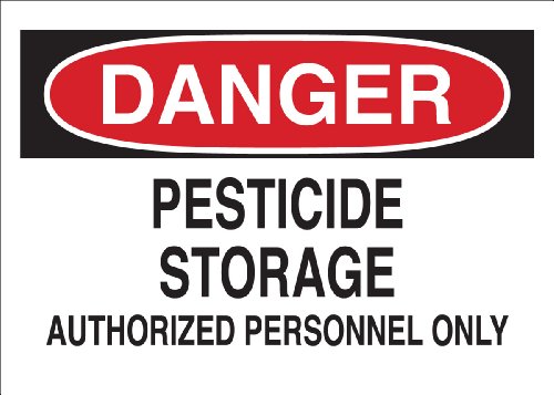 Panneau Pesticide Storage adhésif polyester Brady 84108 de signalisation de sécurité