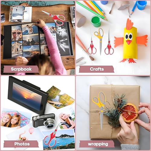Image of CLAPONE Set of 3 Multipurpose Sharp Sewing Craft Fabric Scissors Office Home /Stainless Steel Scissors at Different Size Household /Middle School Student Office Teacher Art Supplies /Craft /Cloth Cutting