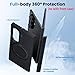 Hoerrye for Samsung Galxy Z fold 7 Case - Compatible with MagSafe [2Pcs Screen Protector] [Military-Grade Drop Protection] Carbon Fiber Magnetic Cover with 360° Adjustable Stand, Black