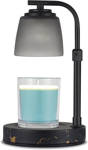 nawaza Lámparas calentadoras de velas, lámpara eléctrica de metal de arriba hacia abajo, lámpara de calentamiento de velas regulable, lámpara