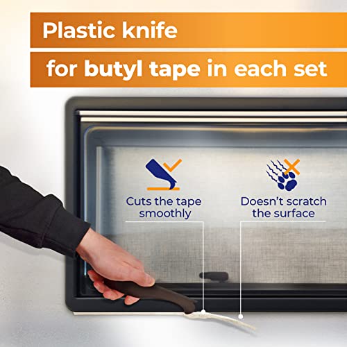 Tapem Butyl Tape - 1/8" X 3/4" X 30 Ft - White Butyl Sealant Tape - Butyl Rubber Caulk Tape - Perfect Butyl Tape Rv Window Sealant Tape, Roof Caulk Tape - Butyl Rubber Roll - Epdm Rubber Roof Patching #TOP2