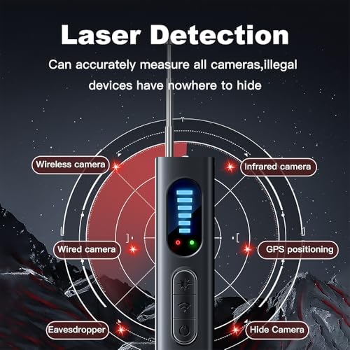 NXPGKEA Hidden Camera Detector, Anti-Spy Detector, Hidden Device GPS Detector, Camera Detector, Bug Detector, Privacy Protector, Signal Scanner for Hotels Office Home Travel, 5 Levels Sensitivity
