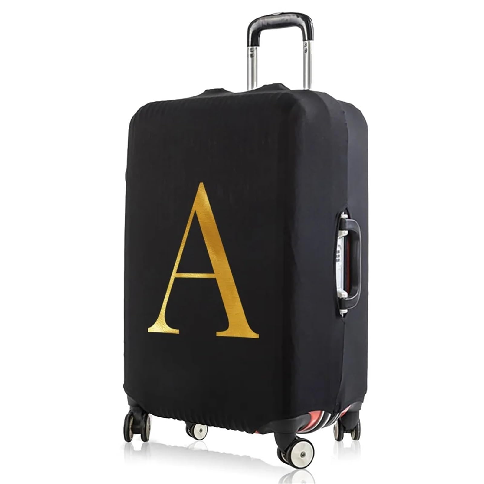 GepäCkabdeckung Mit Monogramm Elastischer Reiseanzug, schützender Seesackbezug, Koffer, 26-Buchstaben-Serie, Reisezubehör, Trolley-Koffer for 18–32 Zoll ReisezubehöR FüR Koffer (Color : 8letterA, SI