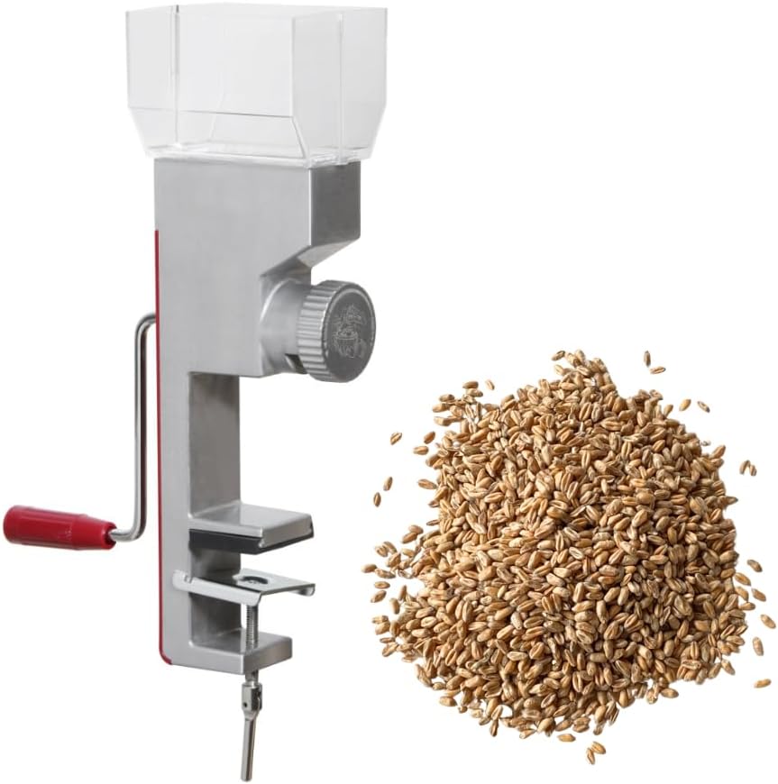 VKP1024 Deluxe Grain Mill + 1.5 kg Premium Milling Wheat – UK Regeneratively Grown Bundle | Home Flour Mill for Bread, Grains & More | from Brow Farm