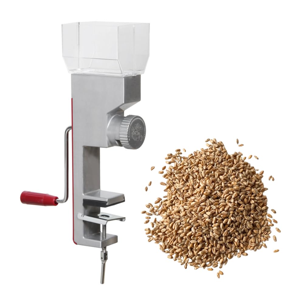 VKP1024 Deluxe Grain Mill + 1.5 kg Premium Milling Wheat – UK Regeneratively Grown Bundle | Home Flour Mill for Bread, Grains & More | from Brow Farm