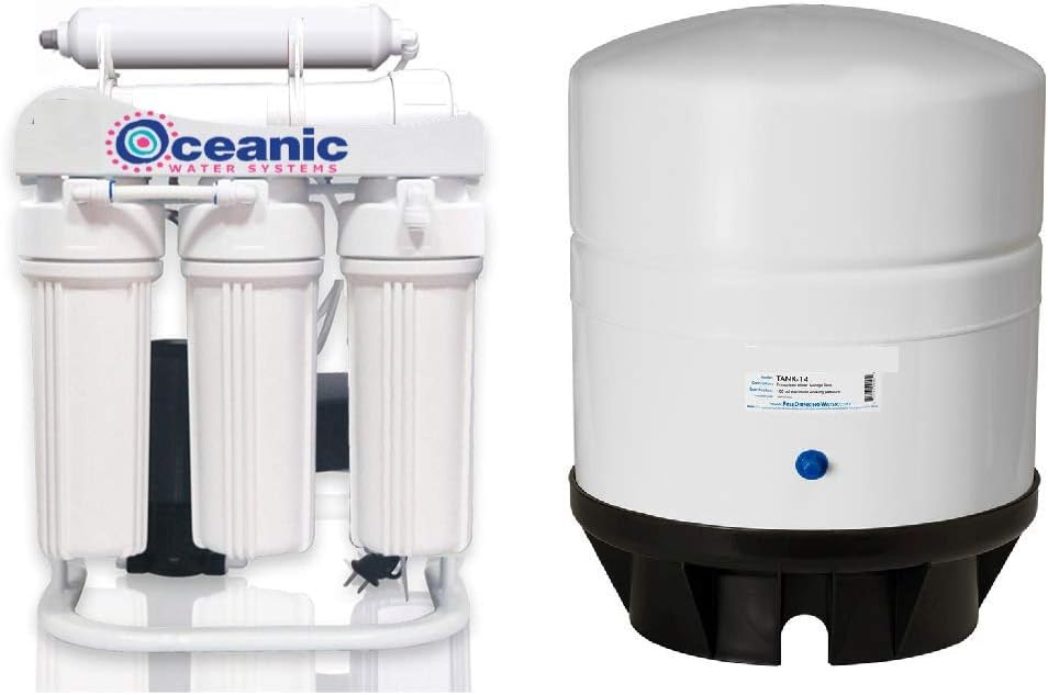 Light Commercial Grade - 400 GPD Reverse Osmosis Water Filtration System | 14 Gallon RO Tank | Booster Pump