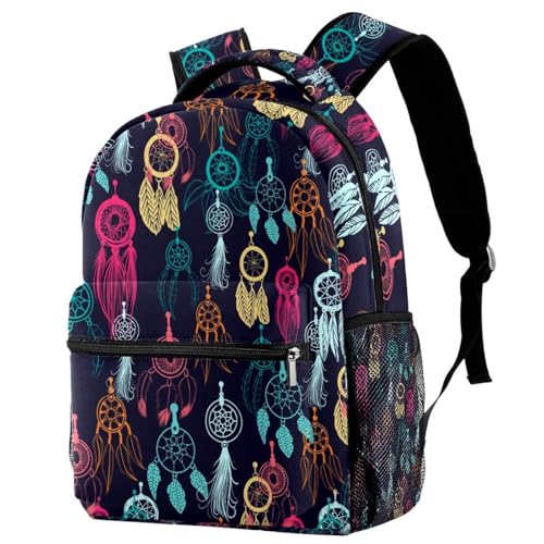 Sac à dos d'école ados filles garçons, grand sac de voyage décontracté multicolore