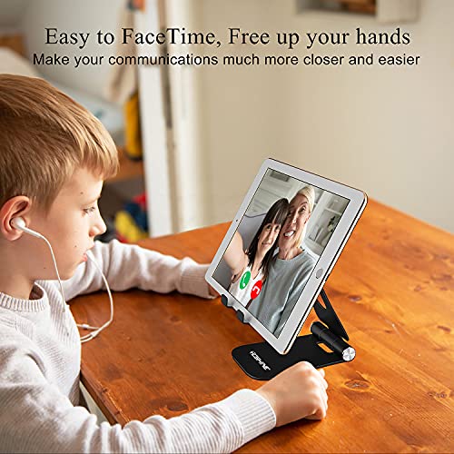 Cell Phone Stand, Yoshine Upgraded Phone Stand For Desk, Adjustable Tablet Stand, Foldable Portable Aluminum Phone Holder, Cradle, Dock For All Iphone Smartphones And Ipad Tablets(4-13In) - Black #TOP4