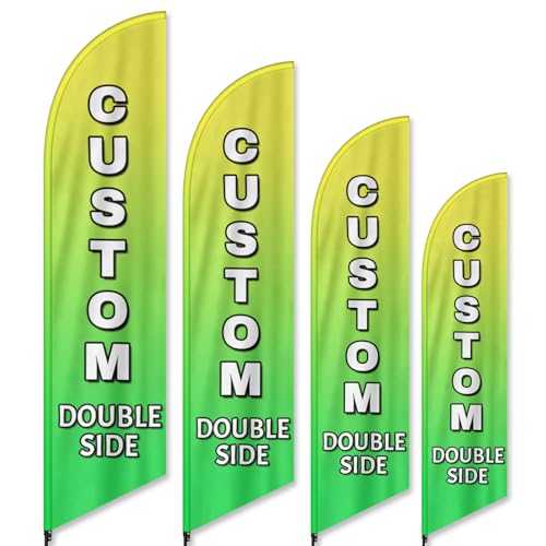 Custom Feather Flag for Business Custom Flag Personalized Advertising Feather Flags Customized Compamy Logo Flags 1.6x6.6Ft