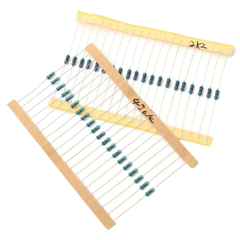 3120pcs 156 Valore 1/4 Watt Metal Resistor Resistor Kit Assortito, 1% di Campioni di resistori Pack 1 Ohm-10m Ohm Fai da Te Componenti elettronici Set.