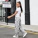 Voxikodex Size 7 8 Tween Girls Clothes 2 Piece Outfit Fashion T-Shirt Top Wide Leg Pants Fall Spring Casual Clothing Set Camouflage(7-8)