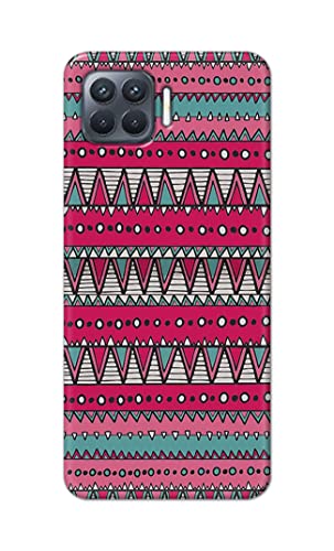 Image of Printed Hard Back Cover Case for Oppo F17 Pro | Oppo A93 4G | Oppo Reno4 F | Oppo Reno 4 F Back Cover (Geometric Vintage Pattern) -1803