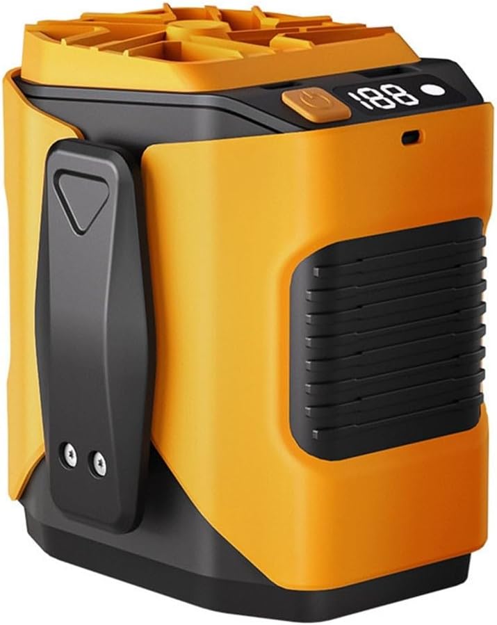 6000mAh Rechargeable Clip on Waist Fan, 100 Speeds and LED Light