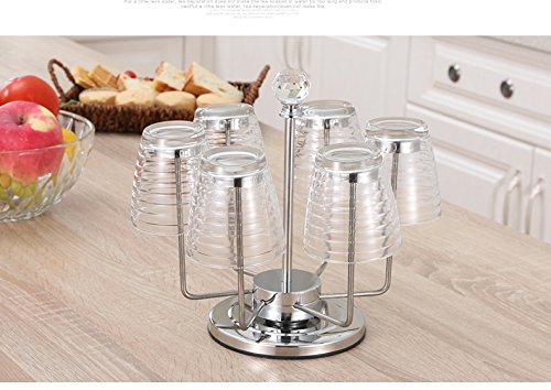 Amazon | JQStar 置き型 ステンレス カップホルダー 回転 グラス