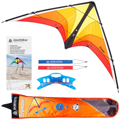 Cerf-volant 2 lignes HQ Breezo pour enfants et adultes de 82x170 cm