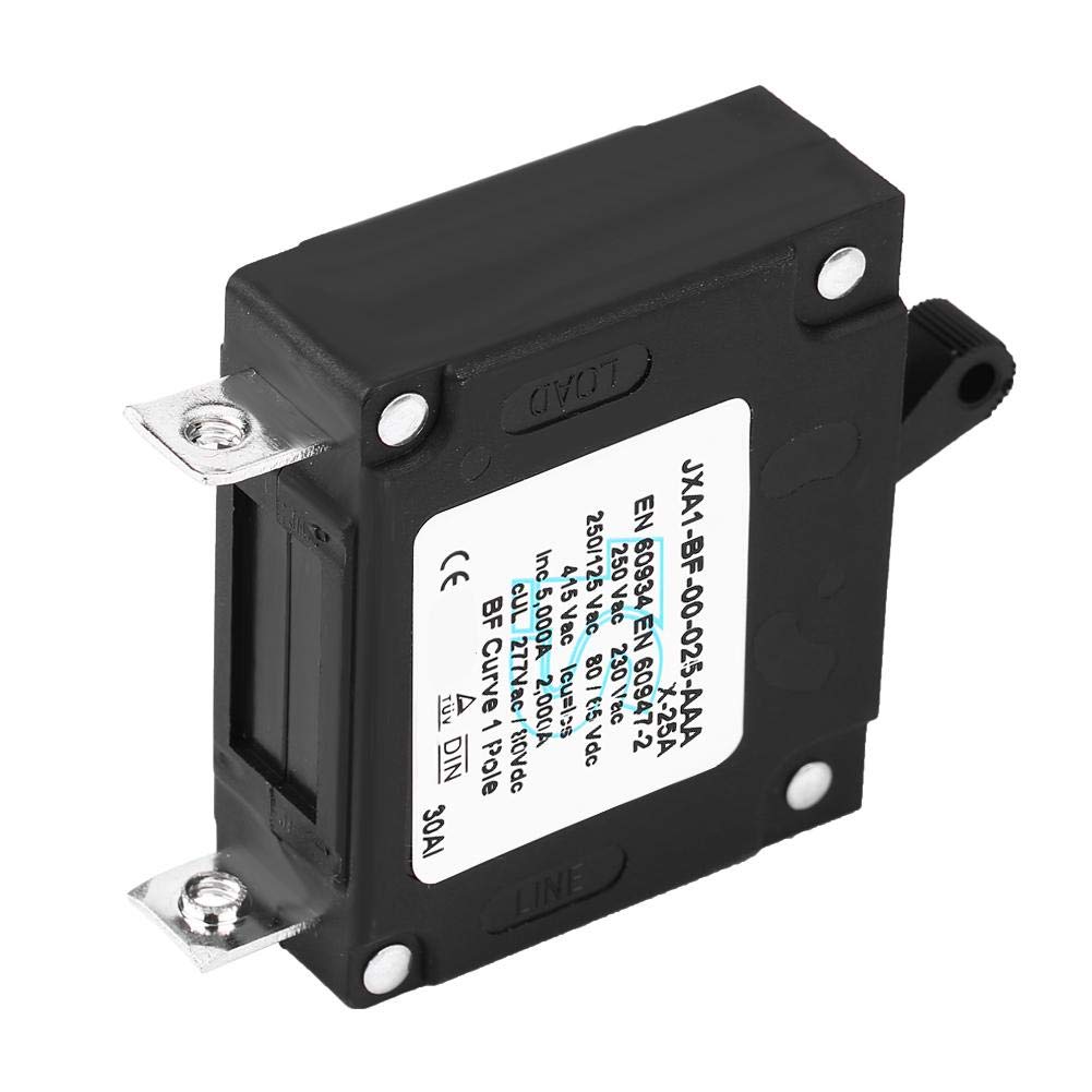 AC Circuit Breaker, Durable Lightweight Wear-Resistent Fireproofing Electrical Circuit Breake, for Pushmatic Circuit Breaker Panels Battery Charges Motobicycle(25A)