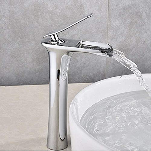 Mitigeur de salle de bains antirouille avec bec cascade à poignée unique