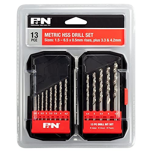 P&N Metric Jobber High Speed Steel Drill 13-Pieces Set, 6.5 mm x 0.5 mm Size